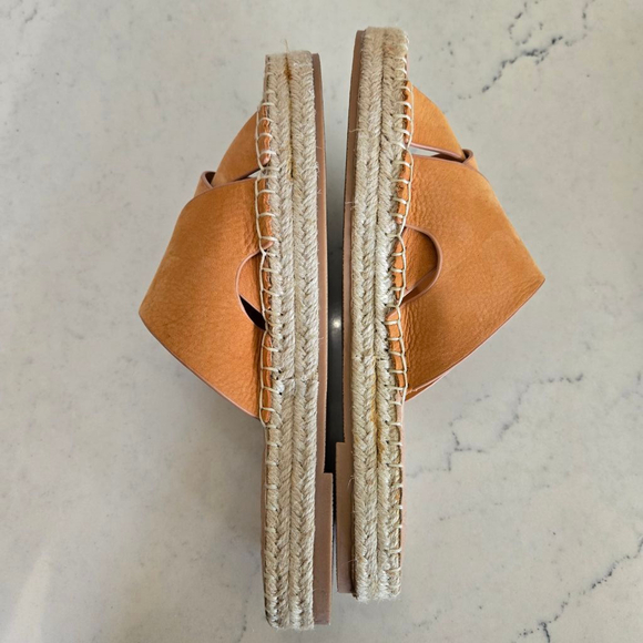 Women's Roxy Estella Orange Peel Sandals Size 8 Tan Espadrille Slides - Picture 10 of 12